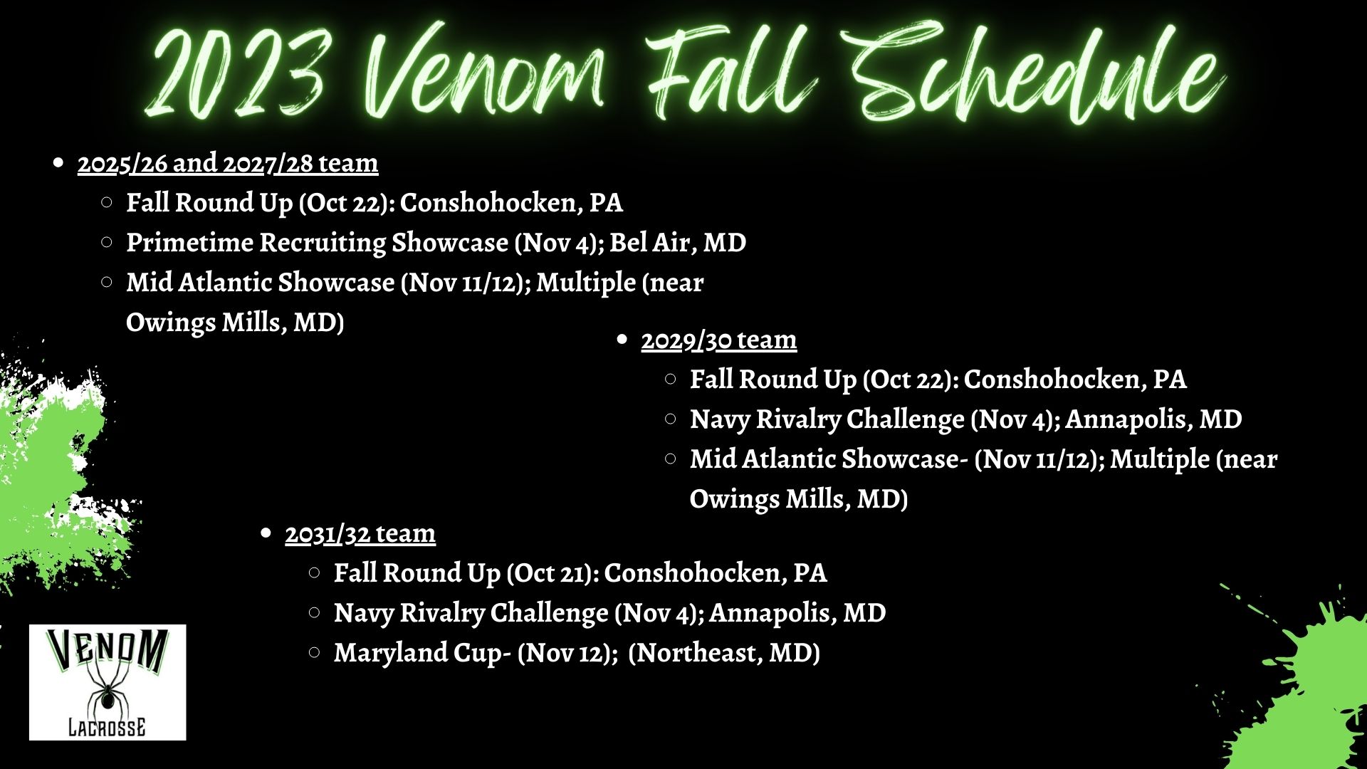 2023 Venom Fall Schedule-3